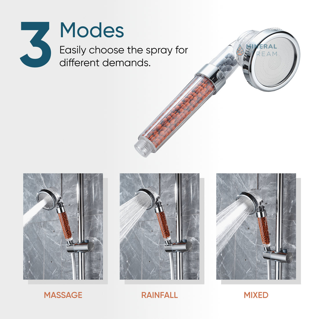 MineralStream™ Ionenduschkopf