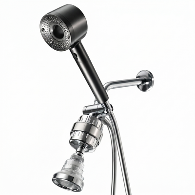 Hey Pure Filtered Shower Head dual shower kit in grey