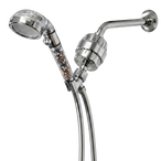 MineralStream Ionic Shower Head 2.0 complete kit with shower head, stainless steel hose and bracket