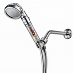MineralStream Ionic Shower Head 2.0 essentials kit with shower head, hose and wall bracket