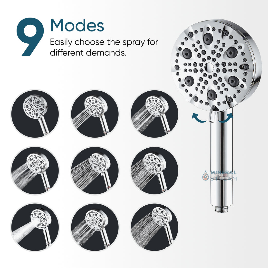 Luxe 9 Modus Duschkopf Dusch-Set